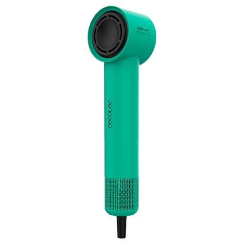Cecotec - Ionicare Rockstar Style Green Hair Dryer, 1500W, 4 Heat Settings, Lightweight