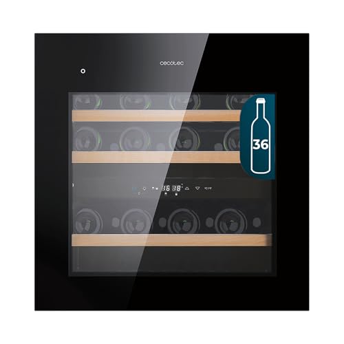 Cecotec - GrandSommelier Duo 36000 Wine Cellar, 36 Bottles, Double Zone 5ºC-20ºC
