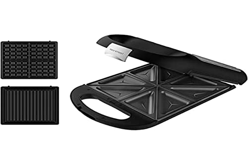 Cecotec - Rock'nToast Family 1500W 3-in-1 Sandwich Maker with Non-Stick Plates