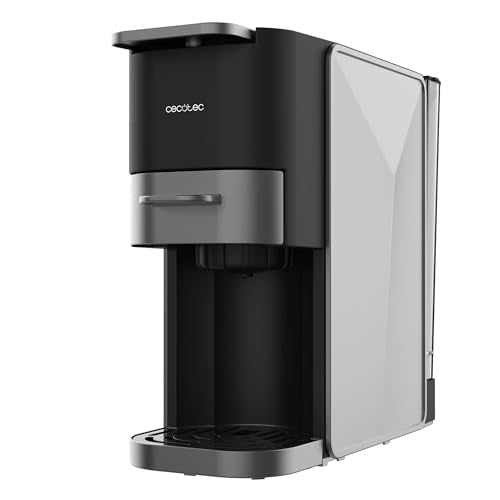 Cecotec FreeStyle Compact Black Espresso Capsule Coffee Maker, 1350W, 20 Bars, Suitable for Ground Coffee, Dolce Gusto, Nespresso and K-fee, Removable 800 ml Reservoir, Automatic Shut-off