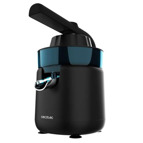 Cecotec - EssentialVita Hyden Electric Citrus Juicer 120W, 2 Cone Sizes, Stainless Steel & Plastic, 250ml Capacity