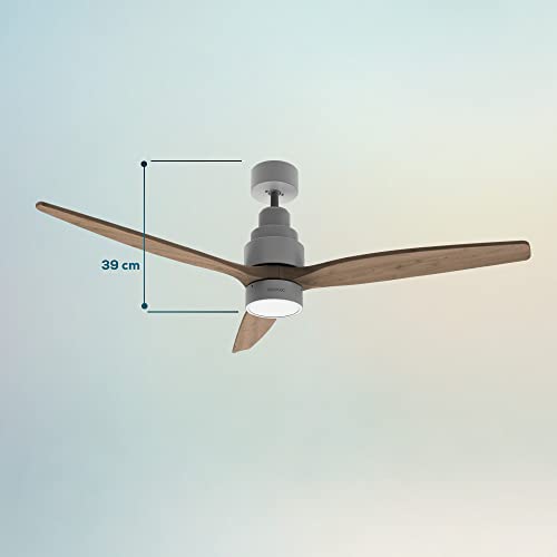 Cecotec - EnergySilence Aero 5300 Ceiling Fan with Light, 52" Diameter, Remote Control, DC Motor