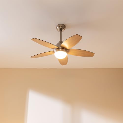 Cecotec - Energysilence Aero 495 Ceiling Fan with LED Light, Remote Control, 3 Speeds