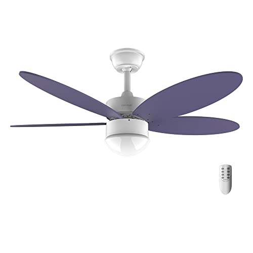 Experience the Cecotec Energysilence Aero 4260 Ceiling Fan with a powerful 40W DC motor, 5 reversible blades, LED light, and remote control. Perfect for any room! Keywords: ceiling fan, DC motor, LED light, remote control