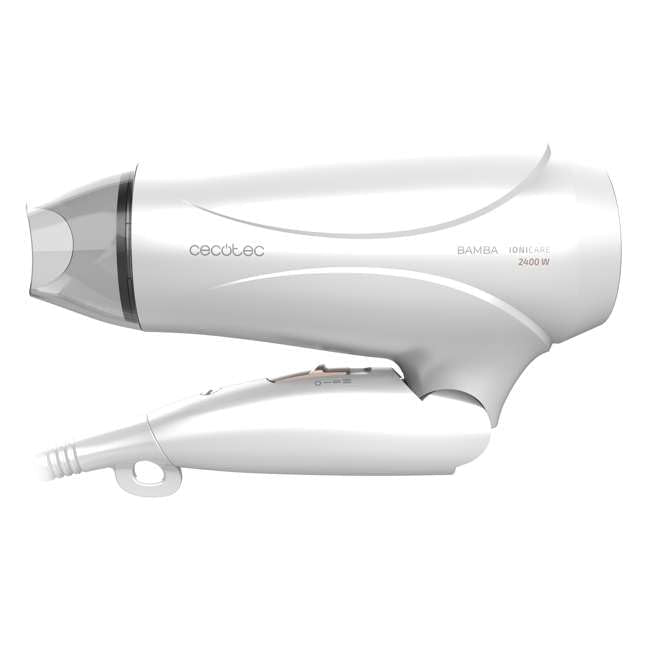 Cecotec - Ionicare Travelwhite 2400W Hair Dryer, Compact, Foldable, Ionizer Function