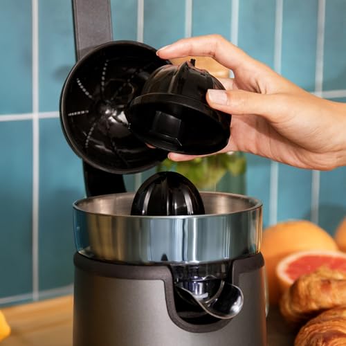 Cecotec - EssentialVita Hyden Electric Citrus Juicer, 120W, 250ml Capacity, 2 Detachable Cones