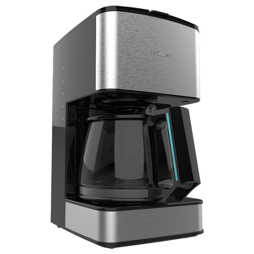 Cecotec - Shiny Aluminium Coffee Maker for 9 Cups, Ergonomic Handle, Silicone Seal