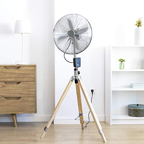 Cecotec - EnergySilence 1600 Smart Tripod Fan, 50W, 3 Speeds, Remote Control, 80° Oscillation