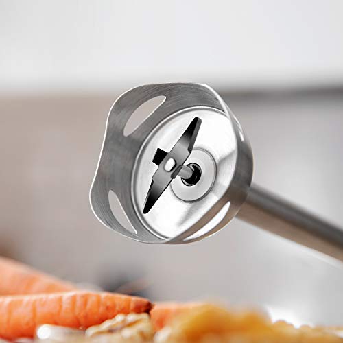 Cecotec - Hand Blender Power TitanBlack 1200 XL, 1200W, CrossBlades, Splash Guard