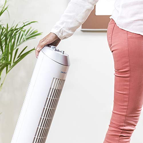 Cecotec - EnergySilence 8090 Tower Fan, 60W, Oscillating, 3 Speeds, 8-Hour Timer