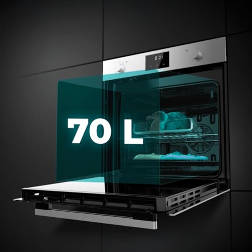 Cecotec - 70L Multifunctional Built-in Oven with 7 Cooking Functions, Eco Mode, Steam Assist