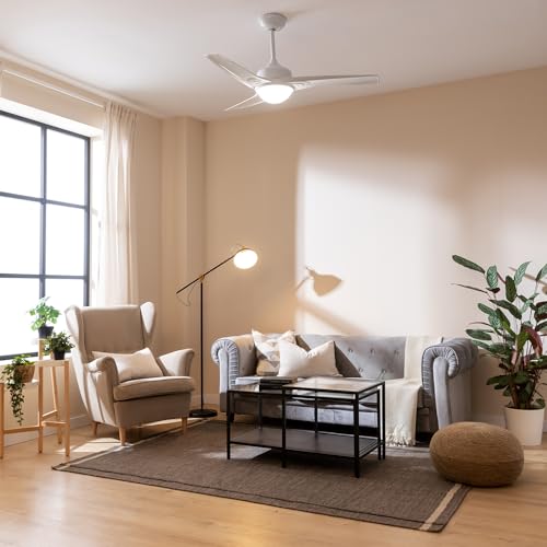 Cecotec - EnergySilence Aero 550 Ceiling Fan with LED Light, 3 Blades, Remote Control