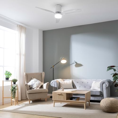Cecotec - EnergySilence Ceiling Fan with LED Light, Remote Control & 6 Speeds