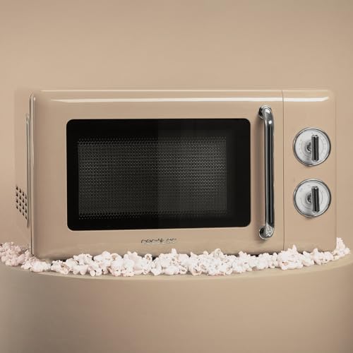 Cecotec - ProClean 3010 Retro Beige Microwave, 20L, 700W, 6 Power Levels