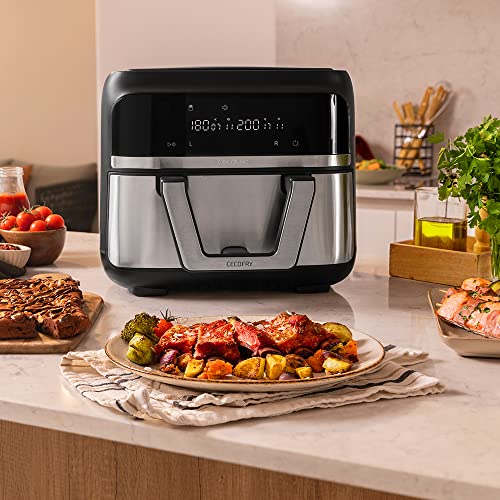 Cecotec - Cecofry Dual 9000 Air Fryer, 9L, 2850W, Digital Touch Panel, 6 Cooking Modes