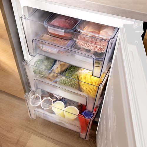 Cecotec - Compact 97L Vertical Freezer with Reversible Door & 3 Drawers