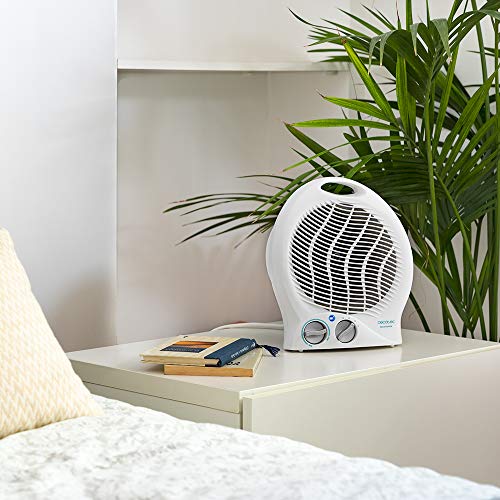Ready Warm - 2000 W Electric Bathroom Heater, Adjustable Thermostat, 2 Heat Levels, Quiet Operation