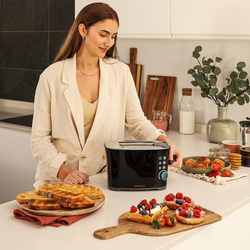 Cecotec - Vertical Toaster with 650W Power, Double Slot, Automatic Stop & Crumb Picker