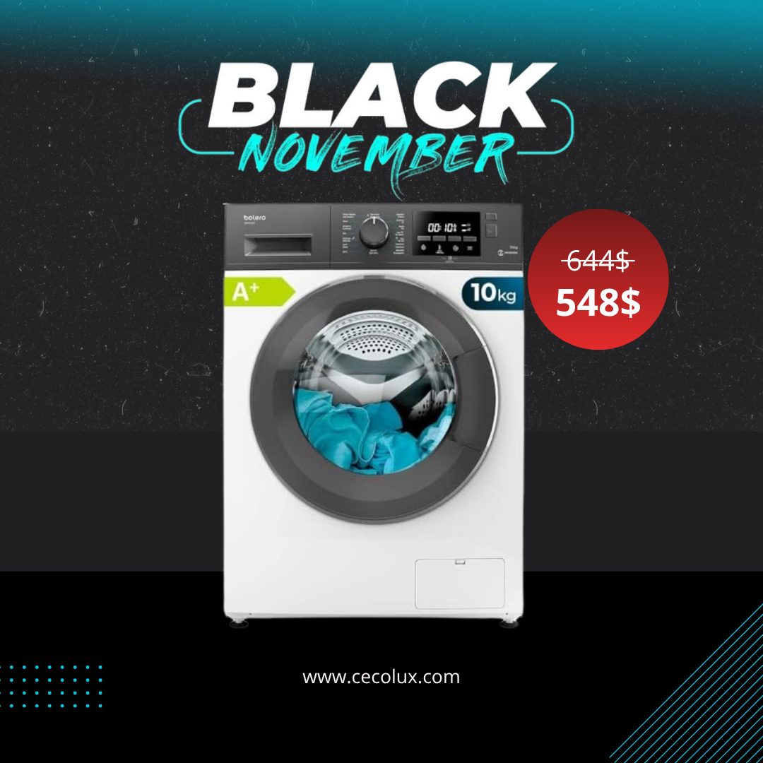 Cecotec - 10 kg Front Load Washing Machine with Inverter Motor, 16 Programs