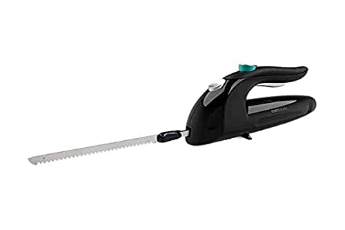Experience the Cecotec Electric Knife 1800 Black with 150W power, 3 stainless steel blades, and low vibration. Perfect for effortless food cutting.