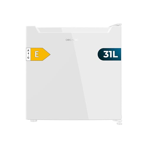 Cecotec CoolMarket TT 31 Mini Fridge in white, showcasing its compact design and dual function features