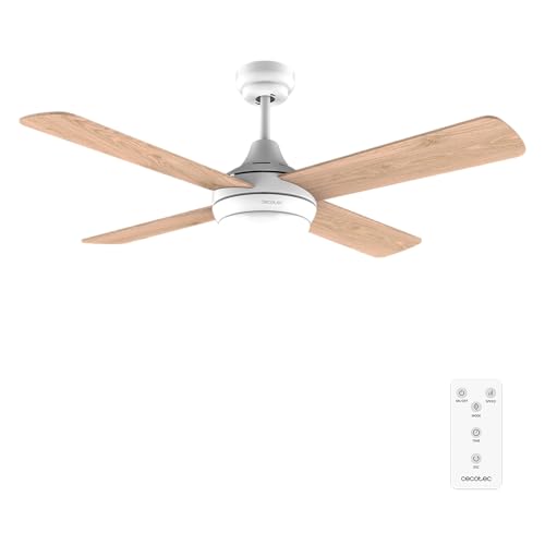 Upgrade your space with the Cecotec 42" Ceiling Fan featuring a powerful 40W DC motor, 4 reversible blades, LED light, and remote control. Perfect for any room! Keywords: ceiling fan, LED light, remote control, DC motor