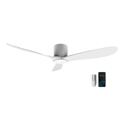 Experience the Cecotec EnergySilence Aero 5400 Aqua Ceiling Fan with Wifi and remote control. Ideal for year-round comfort with IP44 protection. Keywords: ceiling fan, Wifi, remote control, energy-efficient