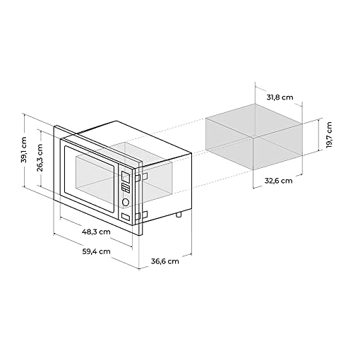 Cecotec GrandHeat 2350 Microwave With Timer for Cooking & Grilling