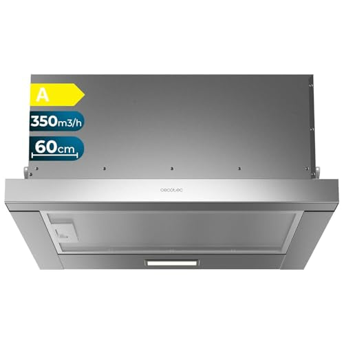 Cecotec 60 cm Telescopic Cooker Hood in stainless steel with LED lighting