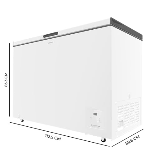 Cecotec - Bolero CoolMarket Chest Freezer 300L, Class E, Inverter Plus, Fast Freezing
