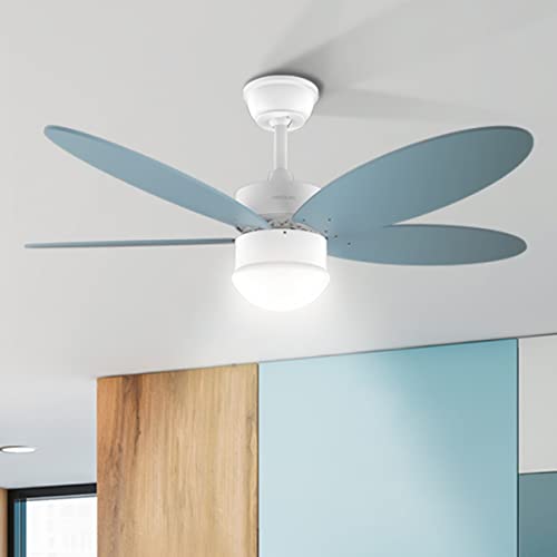 Cecotec - Ceiling Fan with 40W DC Motor, 5 Reversible Blades, LED Light, Remote Control