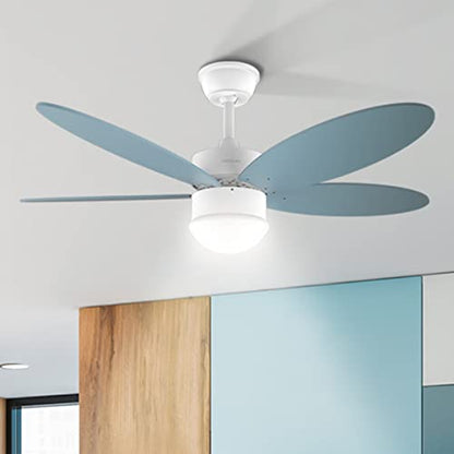 Cecotec - Ceiling Fan with 40W DC Motor, 5 Reversible Blades, LED Light, Remote Control