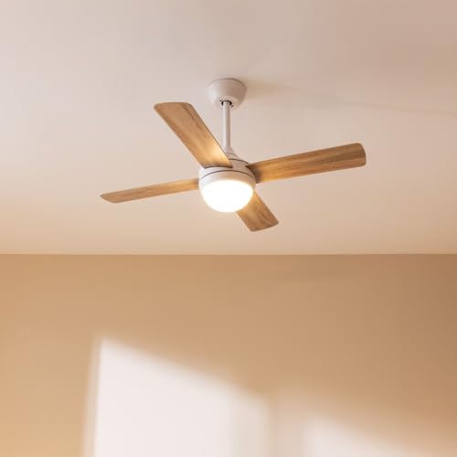 Cecotec - 42" Ceiling Fan with 40W DC Motor, 4 Reversible Blades & LED Light