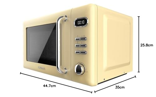 Cecotec ProClean 5110 Retro Yellow Microwave With Grill - 700W Power