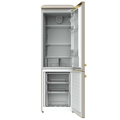 Cecotec - Retro 2-Door Combination Refrigerator, 300L, Temperature Control, Chrome Handle