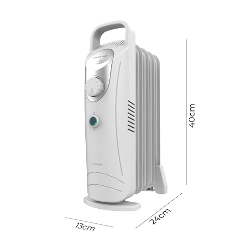 Cecotec - 500W Oil Filled Radiator with 5 Modules, Energy Saving, Safety System