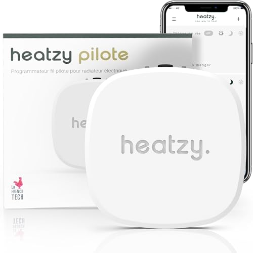 Heatzy Smart Thermostat Control Box in white, designed for easy installation and remote control