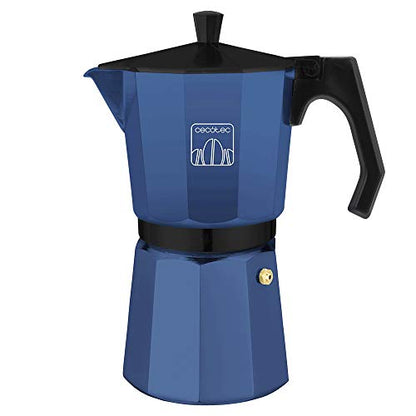 Discover the Cecotec Cumbia Mokclassic 1200 Blue Coffee Maker, 600 ml capacity, induction compatible, and ergonomic design. Brew 12 cups of rich Italian coffee!