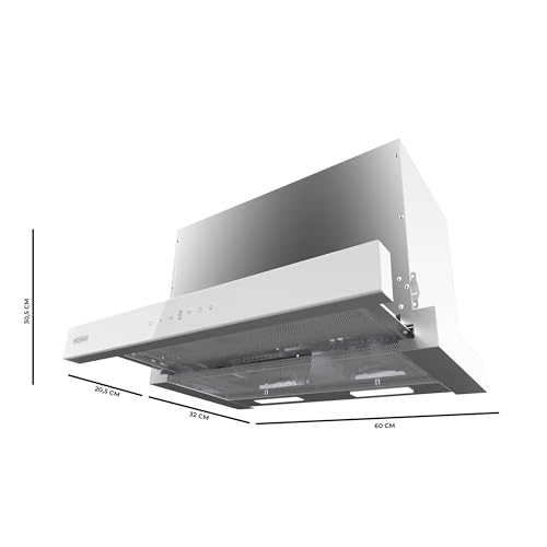 Cecotec - 60 cm Telescopic Extractor Hood, 70W Motor, Touch Control, A++ Energy