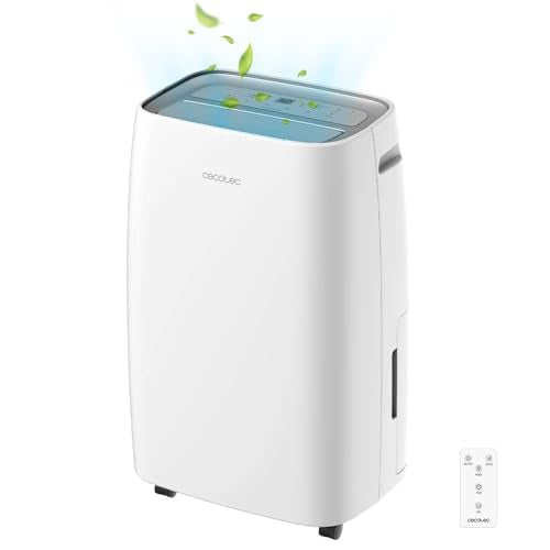 Cecotec BigDry 10000 Expert Dehumidifier in white with a sleek design and removable tank