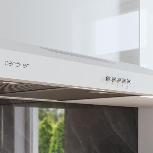 Cecotec - 60 cm Cooker Hood Bolero Flux CM 602200, 220 m3/h Suction, 3 Power Levels, White Finish