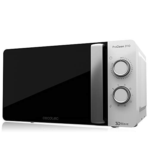 Cecotec Proclean 3110 Microwave with elegant black design and transparent door