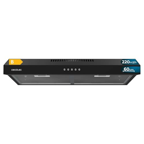 Cecotec Bolero Flux CM 602200 Cooker Hood in black finish with mechanical controls