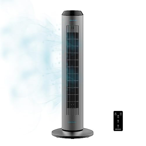 Cecotec Tower Fan EnergySilence 8190 Skyline Ionic in grey with remote control and sleek design