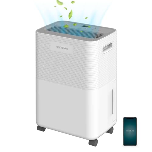Cecotec BigDry 8000 Expert Dehumidifier in white with a removable tank and WiFi control