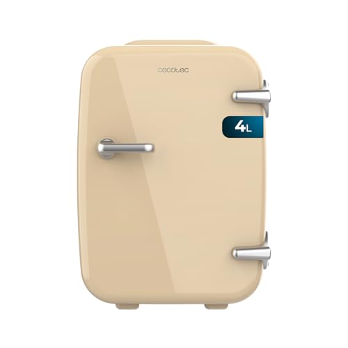 Cecotec Bolero MiniCooling Mini Fridge 4L in Havana Cream color, compact and portable design