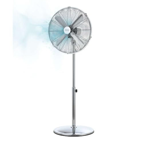 Cecotec EnergySilence 620 Retro Style Fan in chrome finish with 4 blades