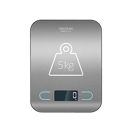 Cecotec CookControl Digital Kitchen Scales with stainless steel platform and LCD display