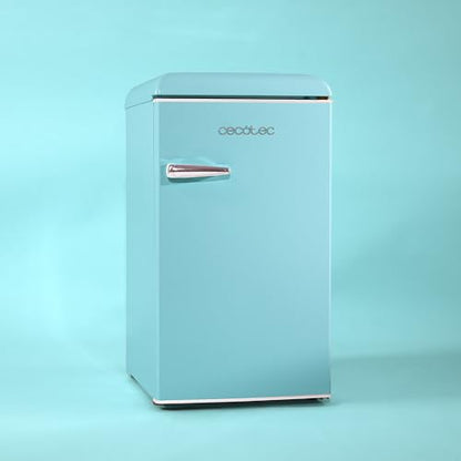 Cecotec - Retro Mini Fridge 95L Capacity, Low Consumption, 89.3cm High, Blue