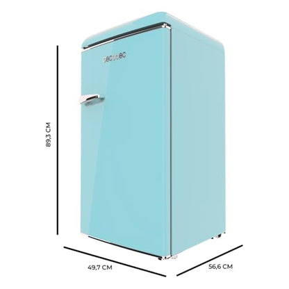 Cecotec - Retro Mini Fridge 95L Capacity, Low Consumption, 89.3cm High, Blue